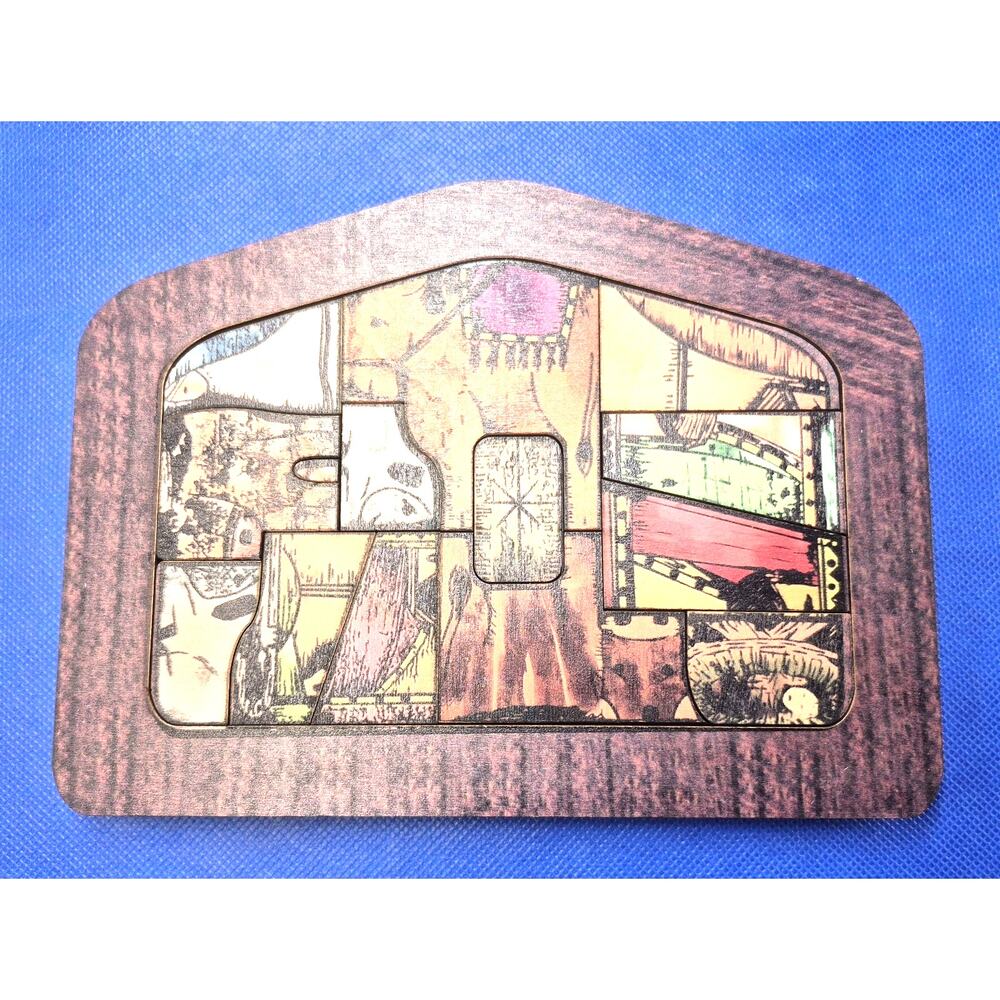 3D Wood Nativity Scene Puzzle and Stable NEW